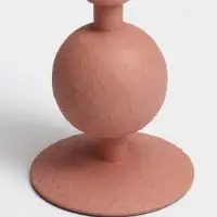 Подсвечник на 1 свечу &laquo;Пудровый&raquo;, с 1 сферой, 7.5&times;7.5&times;11.5 см