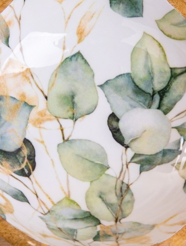 Салатник Салатник "Листья" дерево манго 20х20х8 см