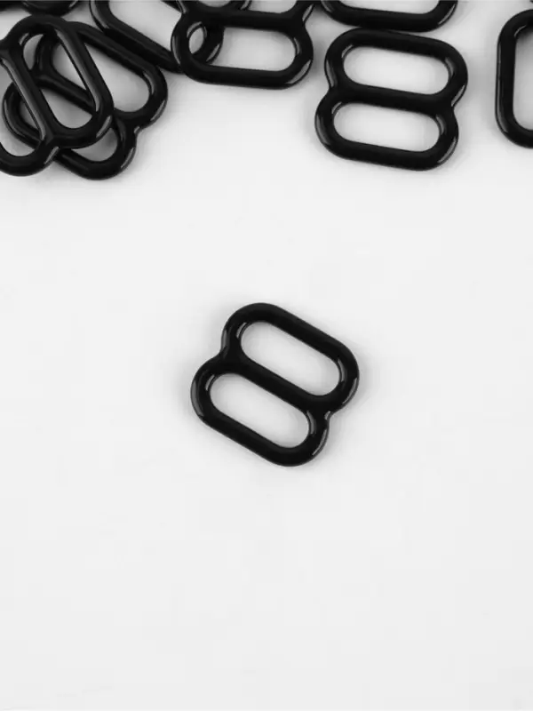 Регулятор для бретелей, металлический, 8 мм, набор 20 шт., чёрный Регулятор для бретелей, металлический, 8 мм, набор 20 шт., чёрный