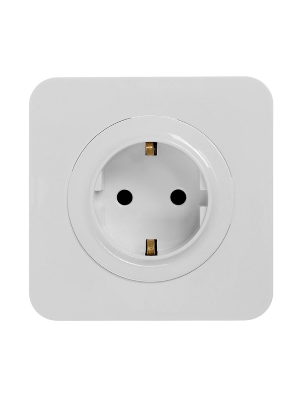 Розетка одноместная, серия  Розетка одноместная, серия "Circular", 16 А, скрытая, с з/к, белая