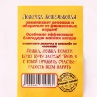 Кошельковый талисман &laquo;Царская Ложка загребушка&raquo;, латунь, янтарь