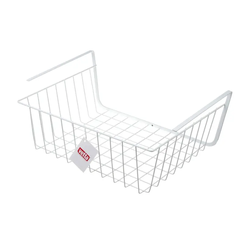 Корзина подвесная на полку тм VETTA, 35х26х13,5см, металл, цвет белый