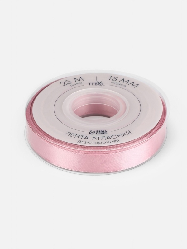 Лента атласная двухсторонняя №158 15мм*25±1м сакура TR Лента атласная двухсторонняя №158 15мм*25±1м сакура TR