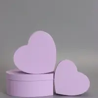 Набор коробок 3 в 1 сердца 22 х 20 х 9;  18.5 х 17 х 7.5; 16 х 14 х 6 см