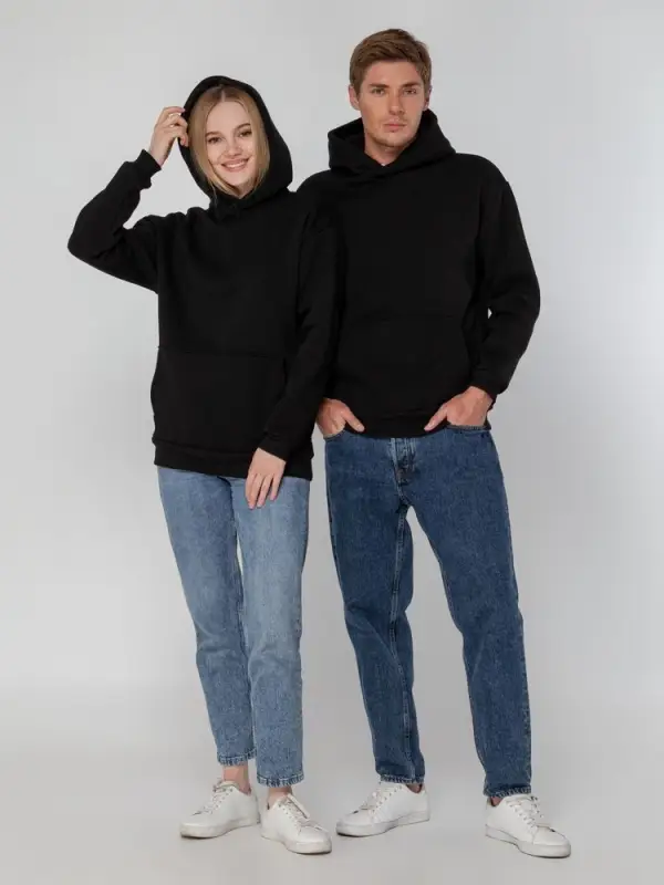 Худи унисекс Full Swing, черное, размер XS/S Худи унисекс Full Swing, черное, размер XS/S