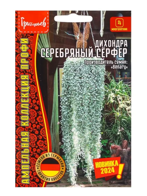 Семена цветов Дихондра Серебряный Сёрфер (Silver Surfer) (Benary) 3шт.   12.29 г.