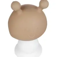 Прорезыватель силиконовый для зубов с погремушкой 3 в 1 M&B «Зайка», бежевый