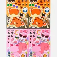 Наклейки детские для творчества "Животные" набор 24 шт