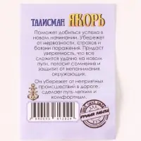 Брелок - талисман &laquo;Якорь&raquo;, латунь, янтарь