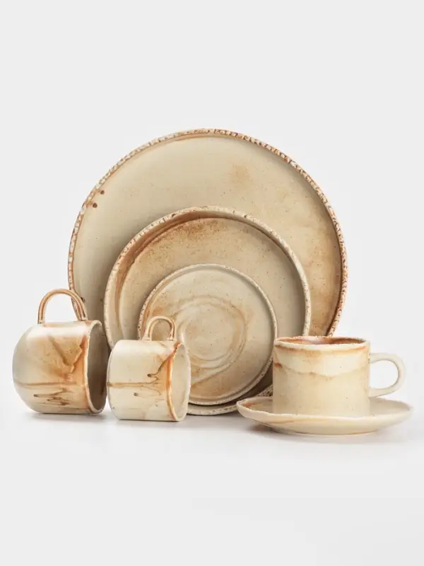 Соусник Magistro Organic brown, 60 мл, d=8 см, фарфор, бежевый