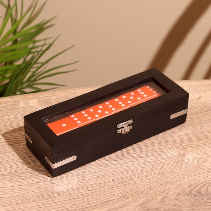 Игра настольная  Игра настольная "Домино" в шкатулке 20х7х4 см, дерево шишам