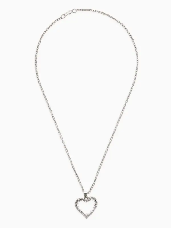 Кулоны парные на цепочке &laquo;Неразлучники. Сердца с шипами&raquo;, L=45 см, набор 2 шт. цвет серебро, золото