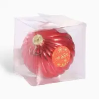 Ёлочный шар &laquo;Винтаж&raquo;, d=11.5 см, полосы, красный