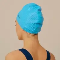 Шапочка для плавания взрослая ONLYTOP Swim, для длинных волос, силиконовая, обхват 54-60 см, МИКС