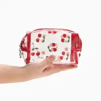 Косметичка ПВХ Вишня 15*6*8,5, отд на молнии, прозрачный