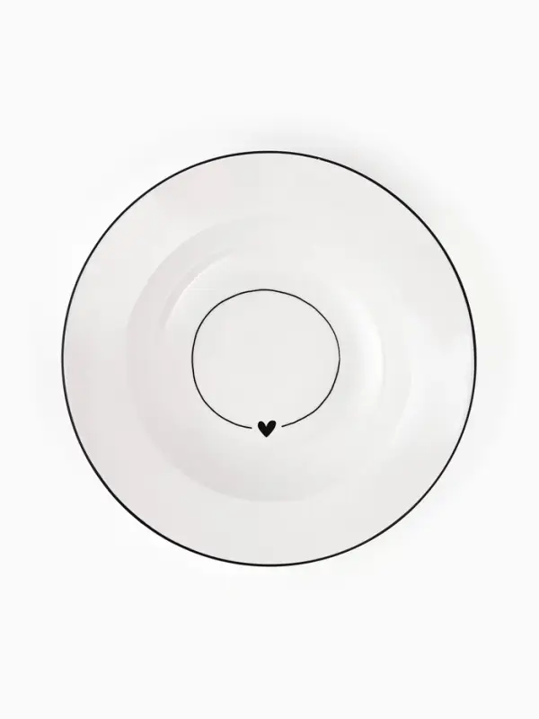 Тарелка суповая керамическая &laquo;С любовью&raquo;, d=22.4 см, ручная работа