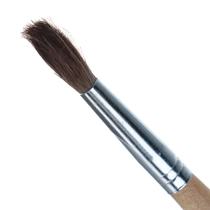 Кисть для рисования, пони, № 12, круглая, деревянная ручка, международный размер