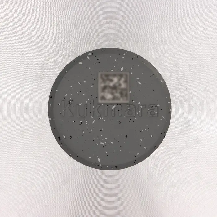 Сковорода KUKMARA &laquo;Мраморная&raquo;, d=24 см, съёмная ручка, стеклянная крышка, антипригарное покрытие, литой алюминий, серая