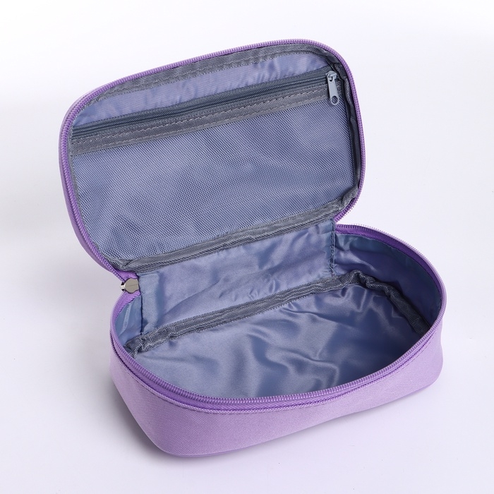 Косметичка на молнии, цвет сиреневый Косметичка на молнии, цвет сиреневый
