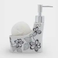 Дозатор для моющего средства с подставкой для губки Доляна &laquo;Романтика&raquo;, 250 мл