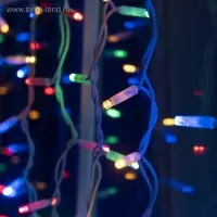 Гирлянда &laquo;Занавес&raquo; 2&times;1.5 м, IP65, УМС, белая нить каучук, 300 LED, свечение мульти, 220 В
