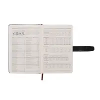 Ежедневник недатированный формат А5, с хлястиком, 128л, линия, пвх, Черный Ежедневник недатированный формат А5, с хлястиком, 128л, линия, пвх, Черный