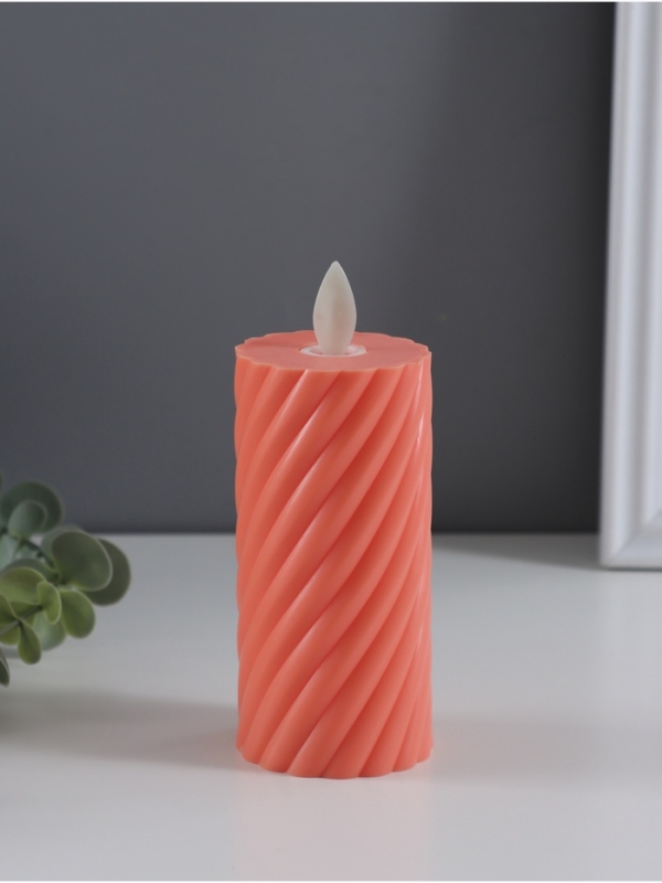 Ночник свеча "Свидание" LED 3xAG13 оранжевый 5х5х11см