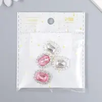 Декор для творчества металл "Медальон восьмиугольный" нежно-розовый кристалл стразы 2х1,5см Декор для творчества металл "Медальон восьмиугольный" нежно-розовый кристалл стразы 2х1,5см