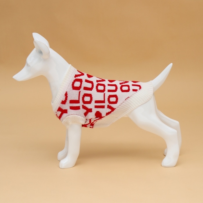 Свитер  Свитер "ILOVEYOU", XS (ДС 17, ОШ 17, ОГ 23-37 см)