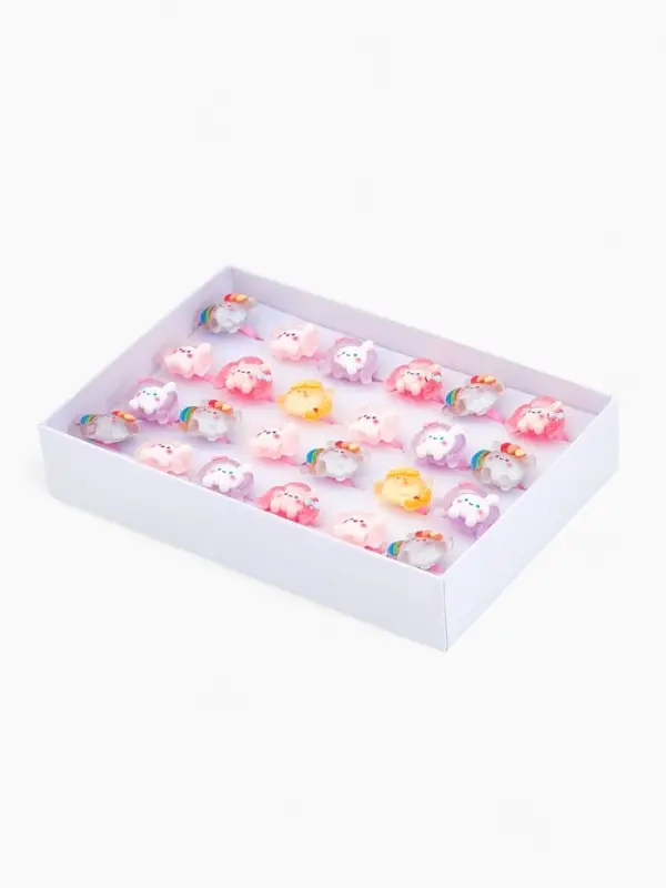 Кольцо «Выбражулька» зайчик, форма МИКС, цветное, безразмерное