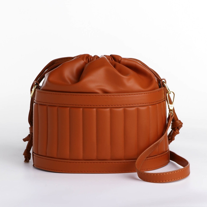 Сумка кросс-боди, отдел на шнурке, цвет рыжий Сумка кросс-боди, отдел на шнурке, цвет рыжий