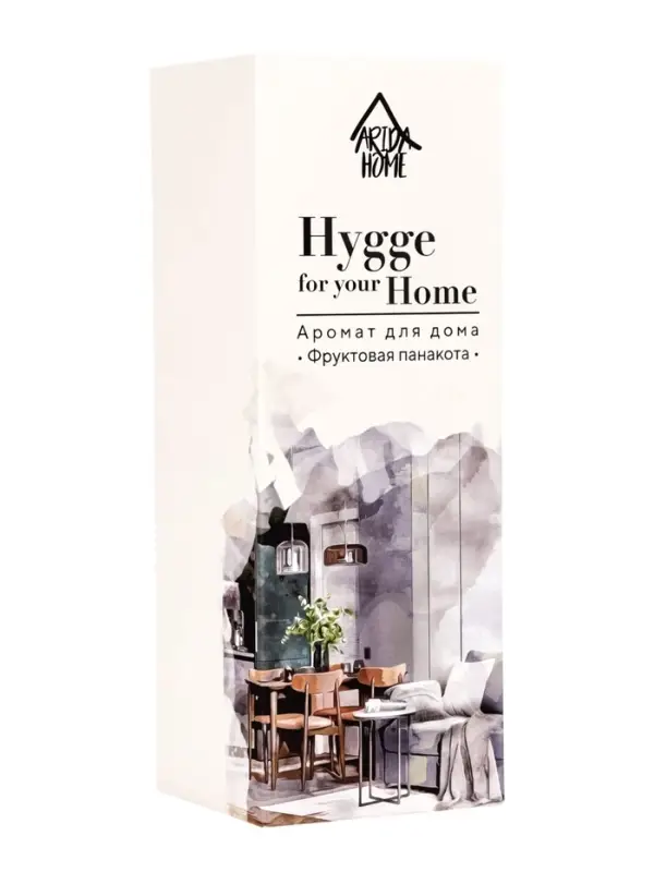 Диффузор ароматический с палочками Hygge Home Фруктовая панакота, 50 мл
