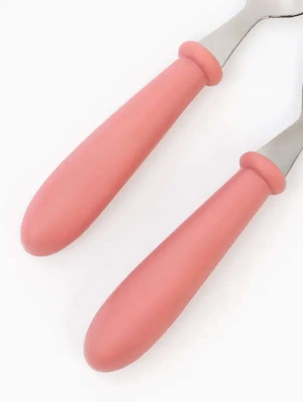 Набор детских столовых приборов в футляре: вилка, ложка Крошка Я розовый Набор детских столовых приборов в футляре: вилка, ложка Крошка Я розовый