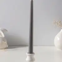 Набор свечей античных 25 см, 3 шт., 58 г, 7 ч, серый