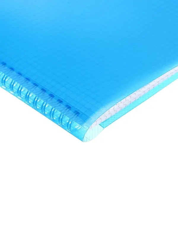 Тетрадь-папка А4, 80 листов в клетку Hatber FolderBook, пластиковая обложка, на закрытом гребне, с клапаном на резинке, синяя