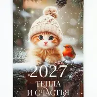 Календарь 2027 на пружине без ригеля &laquo;Котик&raquo;