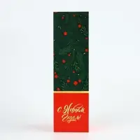 Коробка подарочная новогодняя складная &laquo;С новым годом&raquo;, 9.5&times;32.5&times;9.5 см