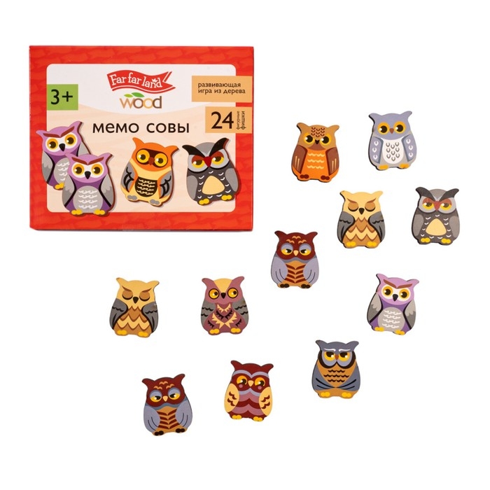 Игра настольная «МЕМО Совы. Far far land wood», 24 шт. Игра настольная «МЕМО Совы. Far far land wood», 24 шт.