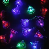 Гирлянда &laquo;Нить&raquo; 5 м с насадками &laquo;Колокольчики&raquo;, IP20, прозрачная нить, 20 LED, свечение мульти (RG/RB), мигание, 220 В