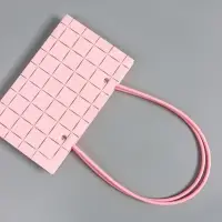 Сумка переноска для цветов, влагостойкая, розовая, с тиснением, 22&times;10.5&times;13.5&plusmn;5% см