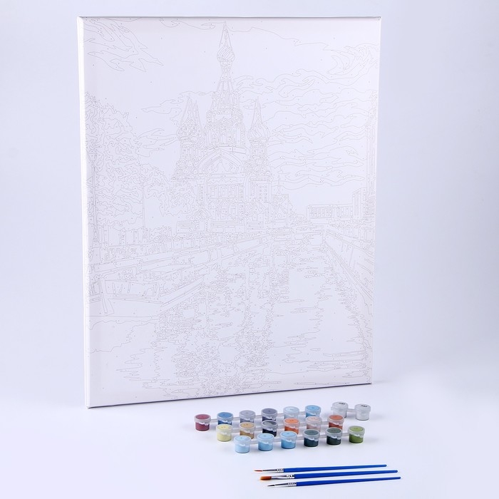 Картина по номерам на холсте с подрамником Картина по номерам на холсте с подрамником "Собор Воскресения Христова" 40*50 см