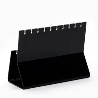 Подставка под серёжки на 10 пар, 2 ряда, 15.5&times;6.5&times;11 см, 5, 2 мм, чёрная