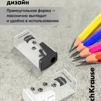 Точилка ErichKrause. City Meow, с контейнером, МИКС