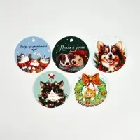 Набор мини-открыток новогодних «С Новым годом!», 30 штук, 7 x 7 см Набор мини-открыток новогодних «С Новым годом!», 30 штук, 7 x 7 см