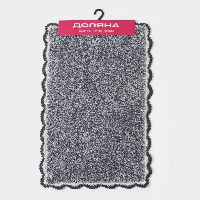Коврик для дома Доляна &laquo;Тэя&raquo;, 50&times;80 см, чёрный