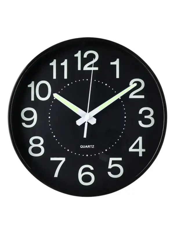 Часы настенные интерьерные &laquo;Классика&raquo;, плавный ход, светящиеся, d=25 см