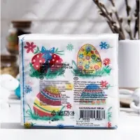 Салфетки бумажные &laquo;Пасхальные яйца&raquo;, 1 слой, 24х24 см, 40 шт