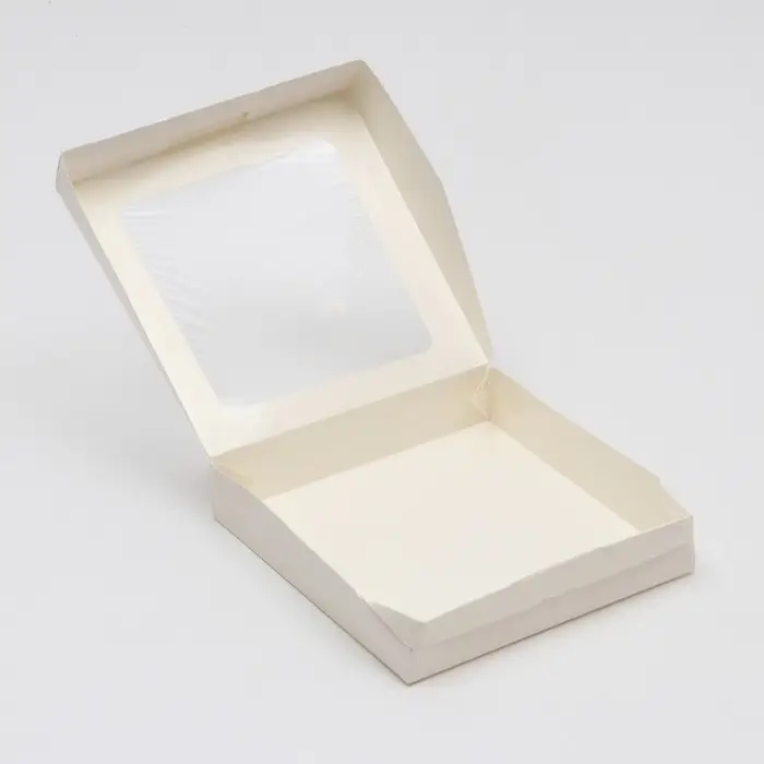 Контейнер на вынос, с окном, белый, упаковка, 20 х 20 х 4 см