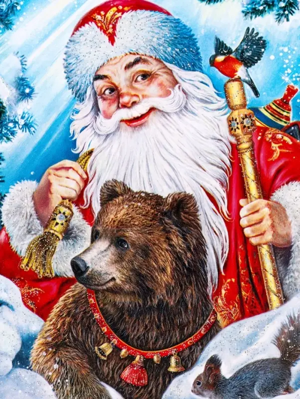 Подарочная новогодняя коробка &laquo;ЗИМНЯЯ СКАЗКА в красном&raquo; Чемоданчик средний 20&times;12&times;19 см