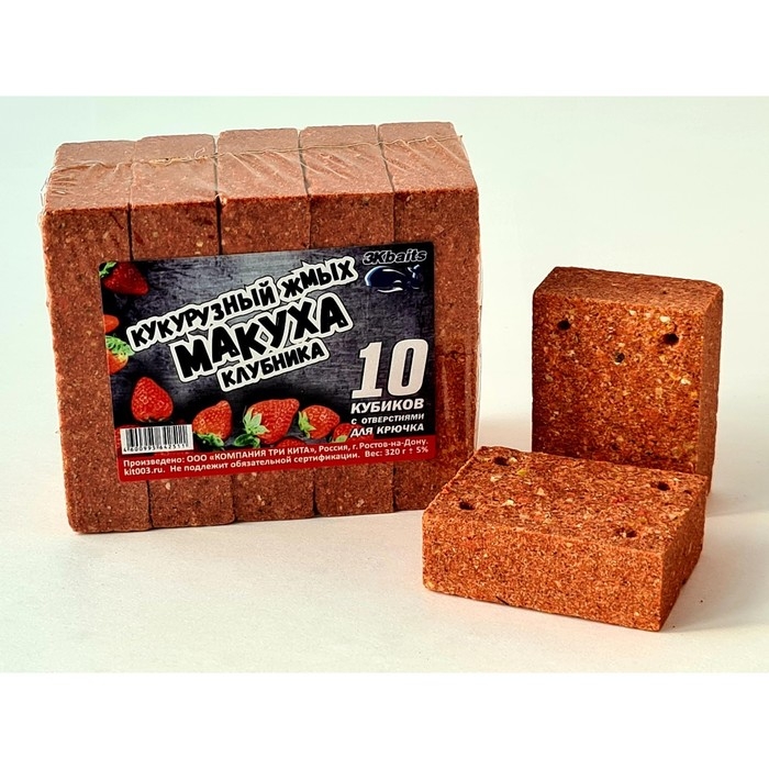 Макуха кукурузных жмых, с отверстием, вкус клубника, 10 шт, 320 г Макуха кукурузных жмых, с отверстием, вкус клубника, 10 шт, 320 г